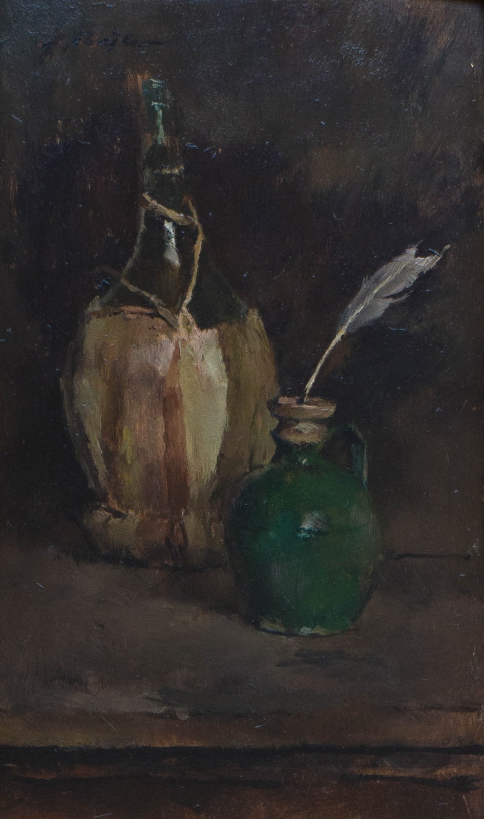 Fritz Rojka, Chiantiflasche mit Feder