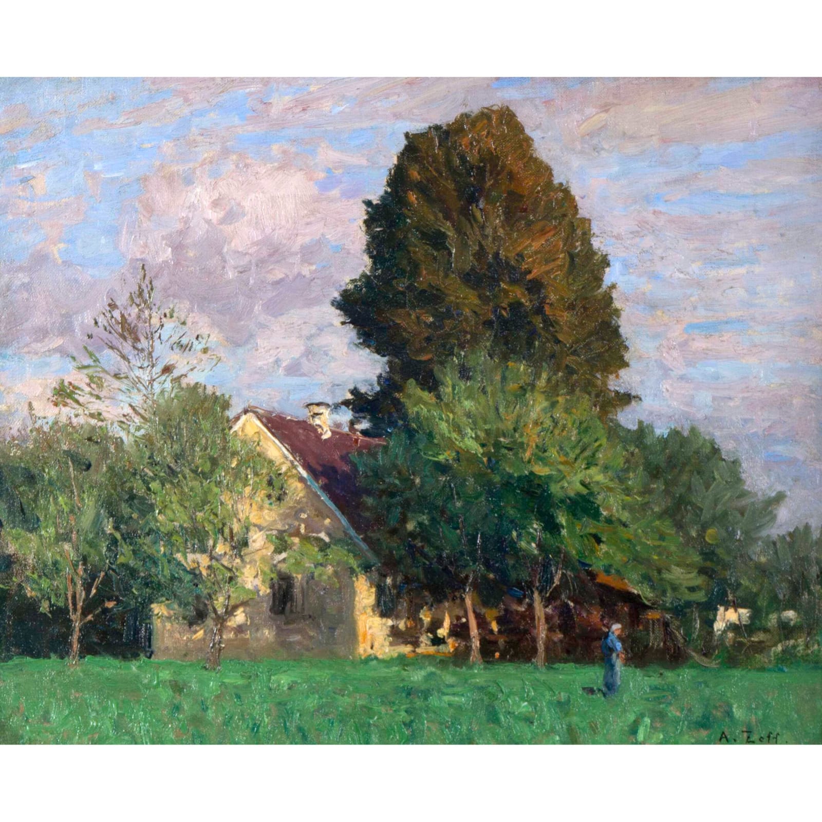 Alfred Zoff, "Linde im Herbst", um 1916