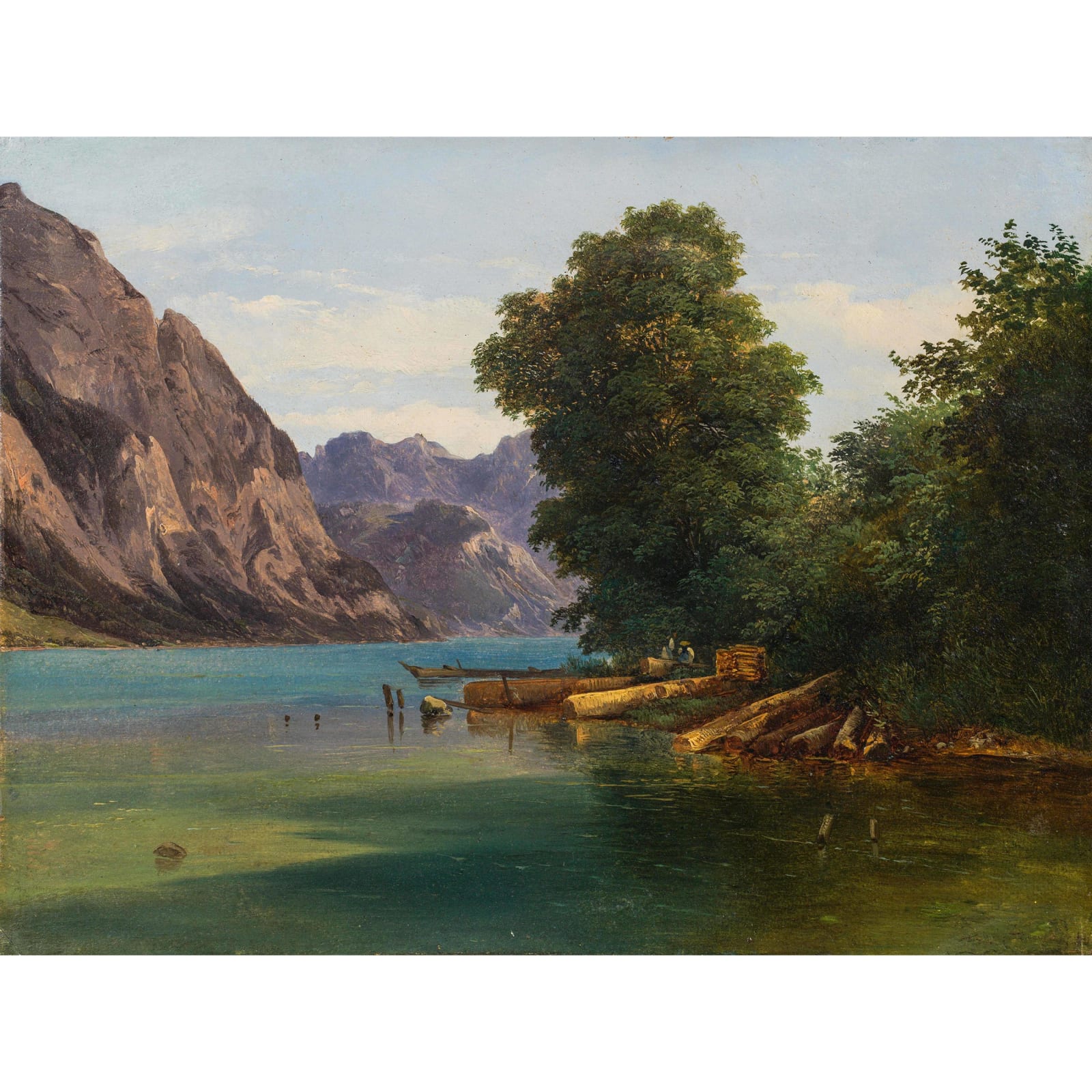 Franz Steinfeld, Partie am Traunsee, um 1855/60