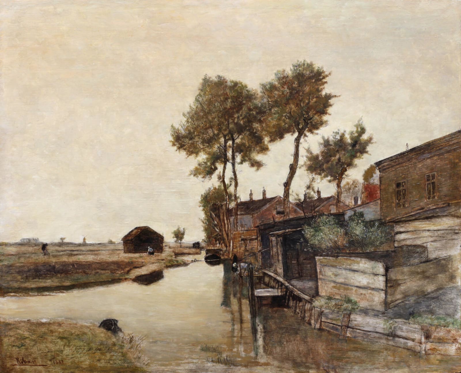 Rudolf Ribarz, Kanalufer bei Rotterdam, 1882