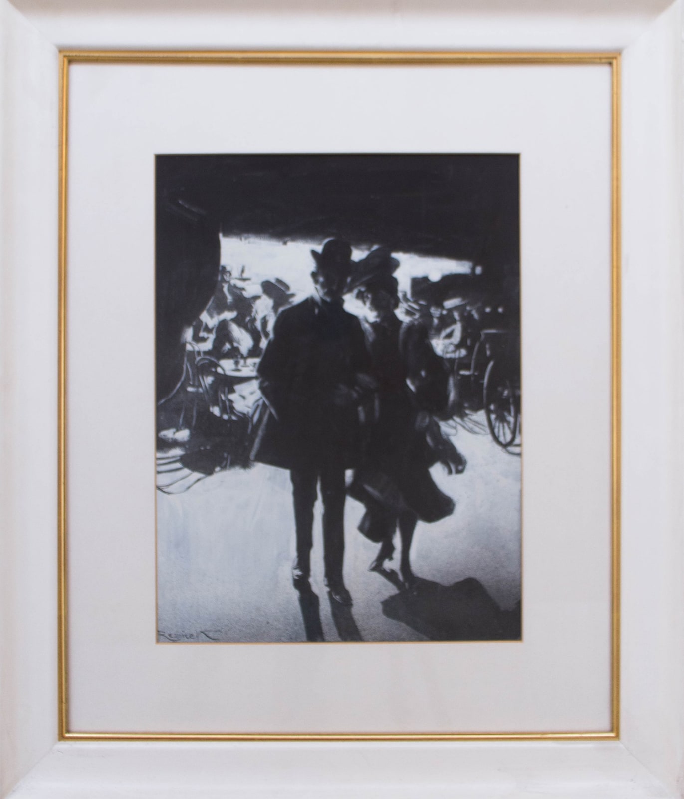 Ferdinand Reznicek, Liebespaar vor dem Kaffeehaus