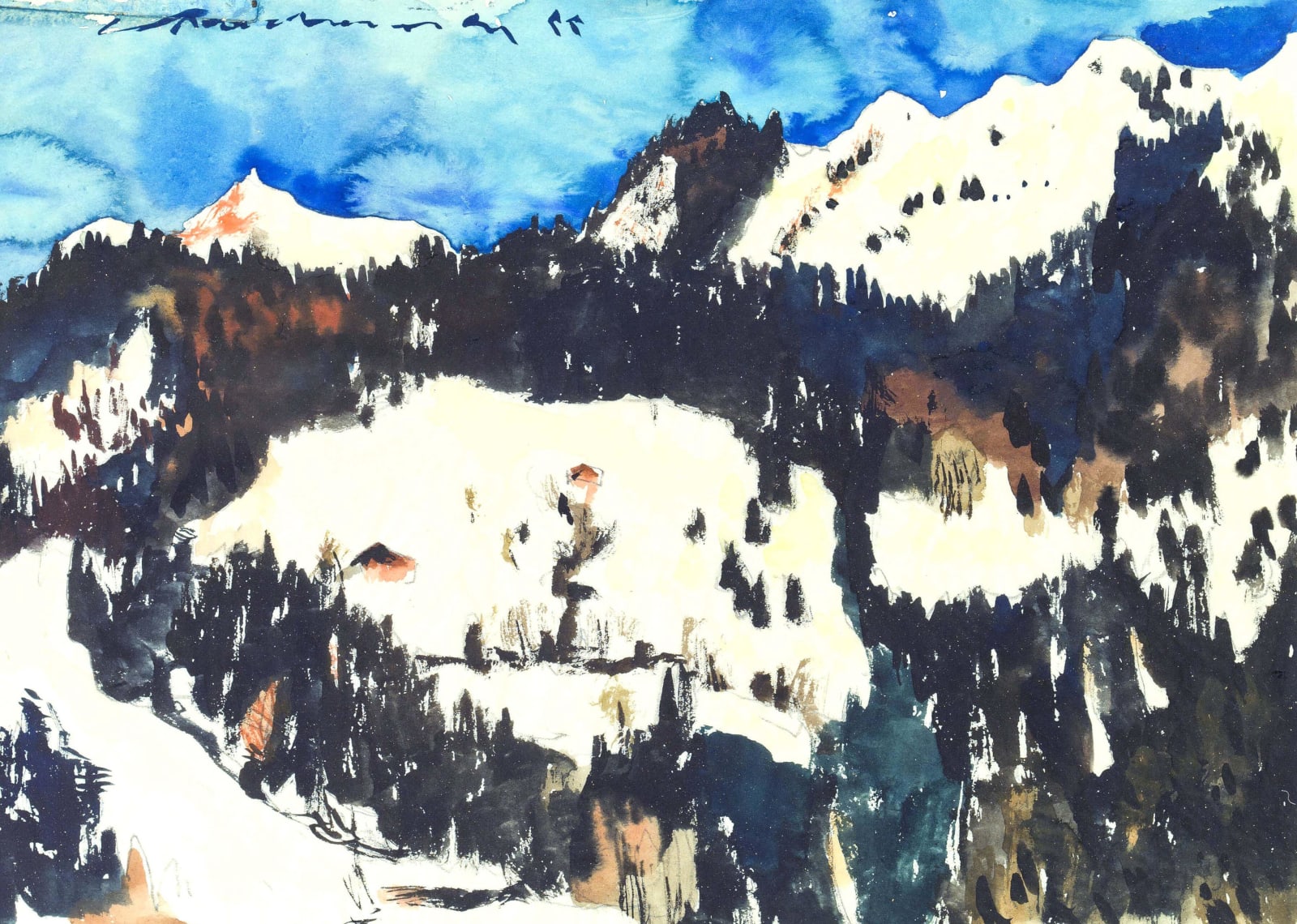 Wilhelm Nicolaus Prachensky, Motiv aus Kitzbühel, 1955