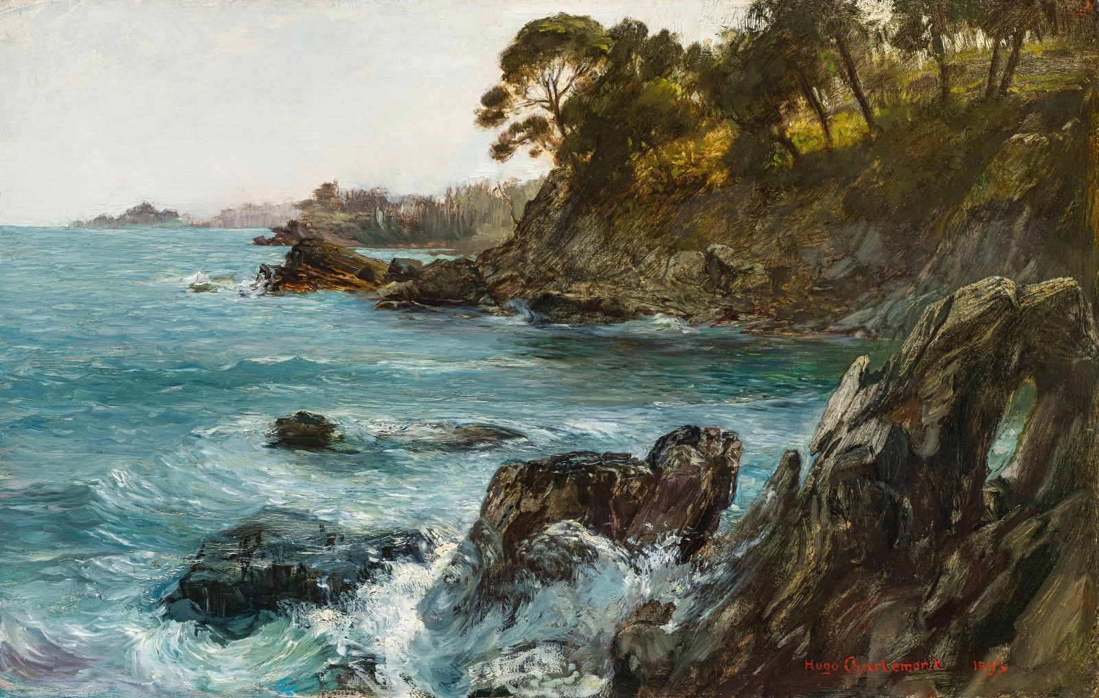Hugo Charlemont, Küstenlandschaft, 1893
