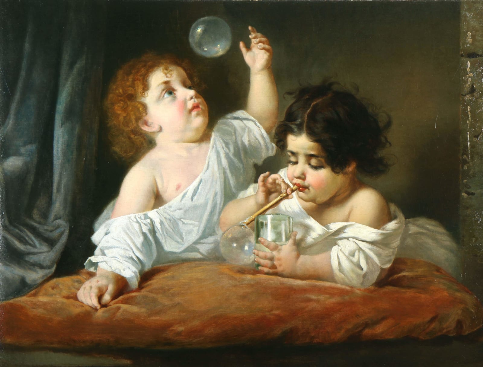 Anton Romako, Die kleinen Seifenbläser, 1868