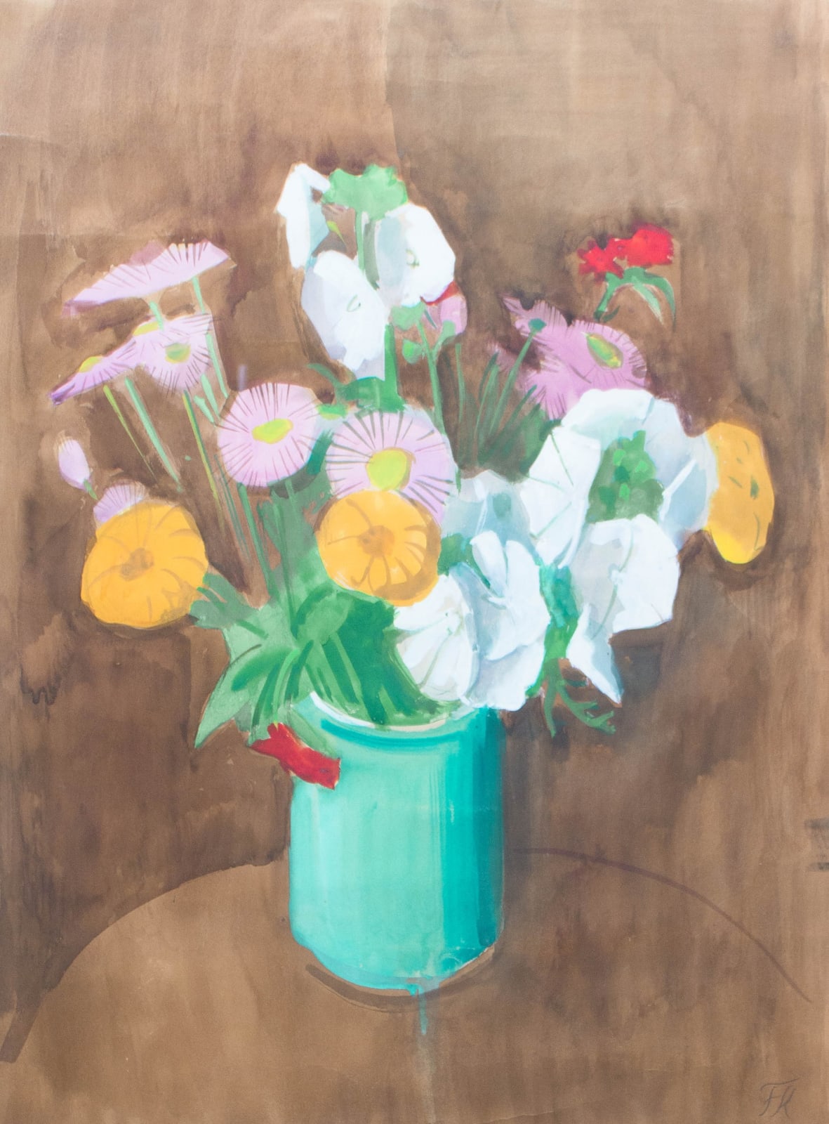Ferdinand Kitt, Blumen mit Vase