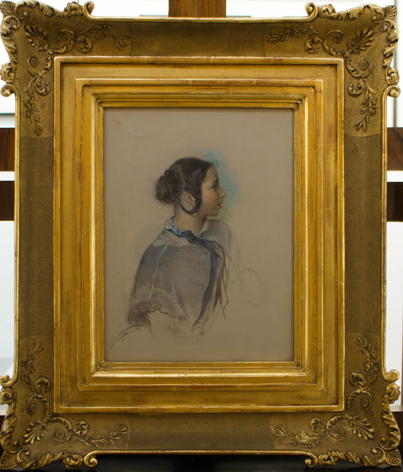 Unbekannter Künstler, 1. Hälfte 19. Jahrhundert, Mädchen im Profil