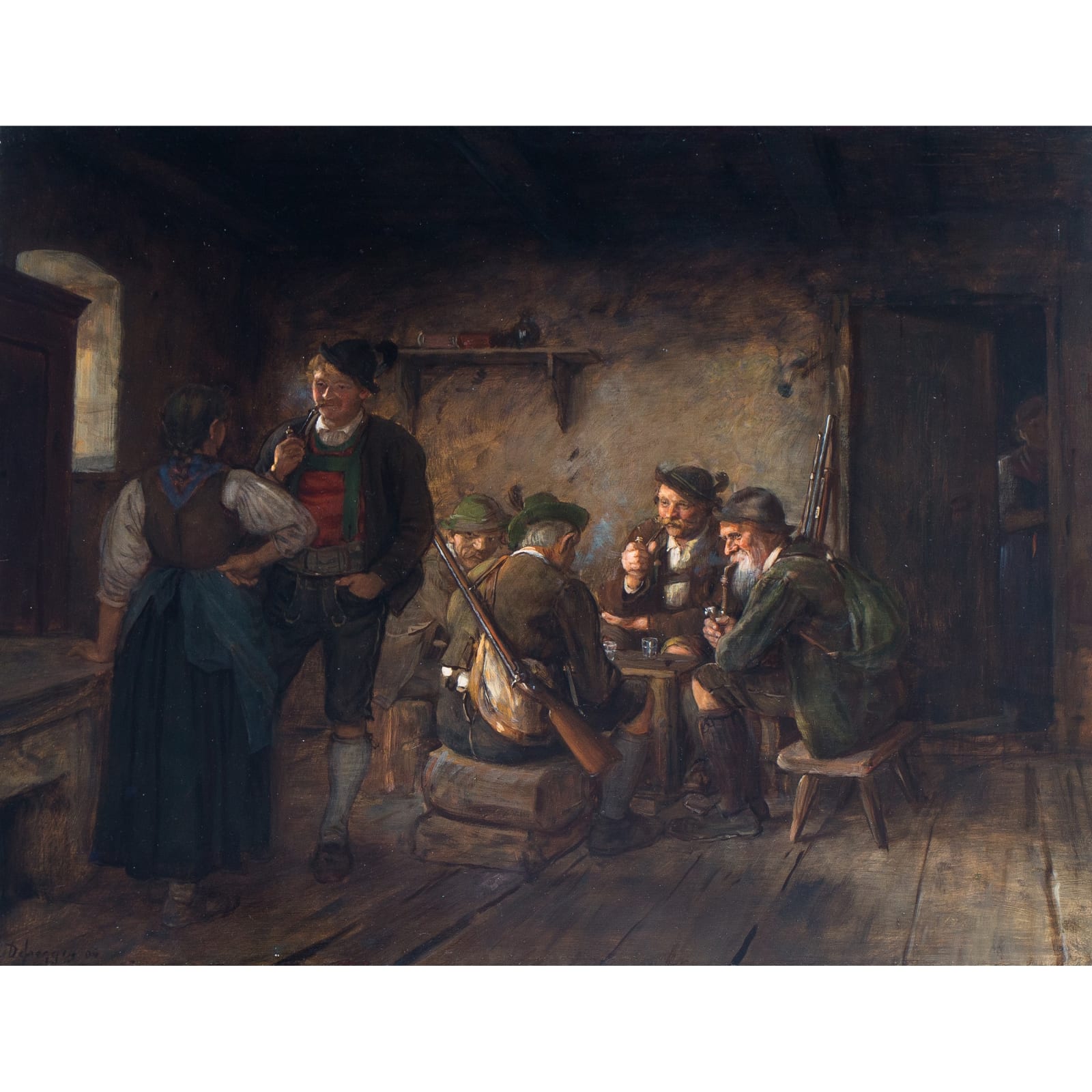 Franz von Defregger, Auf der Pirsch, 1906