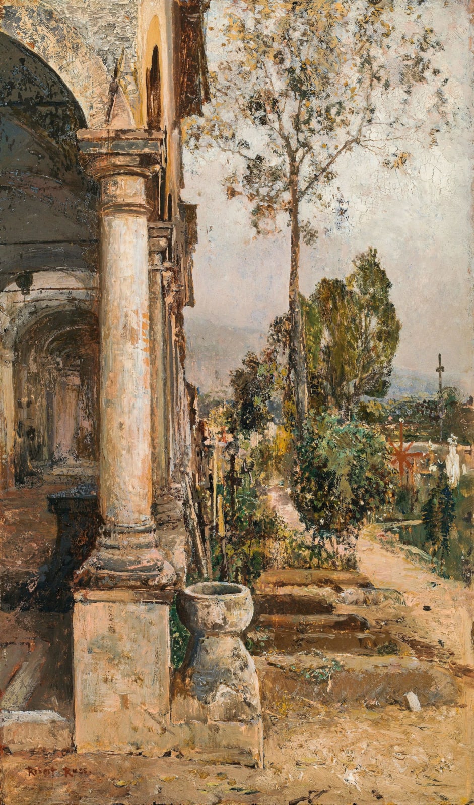 Robert Russ, Friedhof-Arkaden in St. Pauls (Eppan), 1881/82