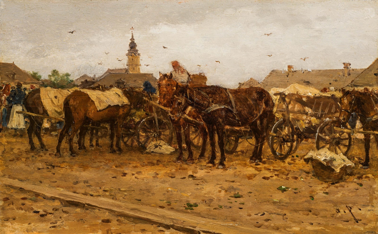 August von Pettenkofen, Markt in Szolnok