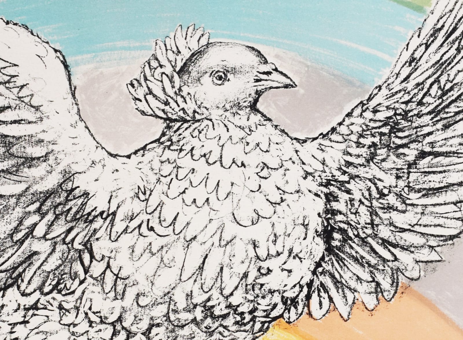 PABLO PICASSO, Flying Dove (with Rainbow) | La Colombe Volante (à l'arc-en-ciel), 1952