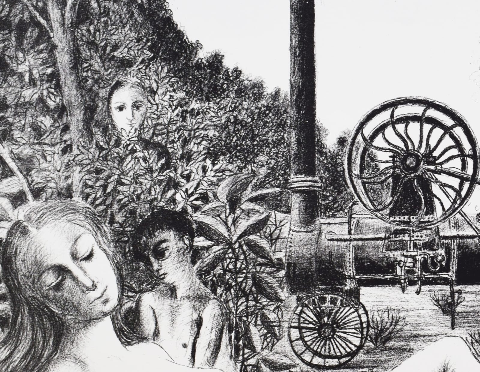 PAUL DELVAUX, Locomobile, 1970