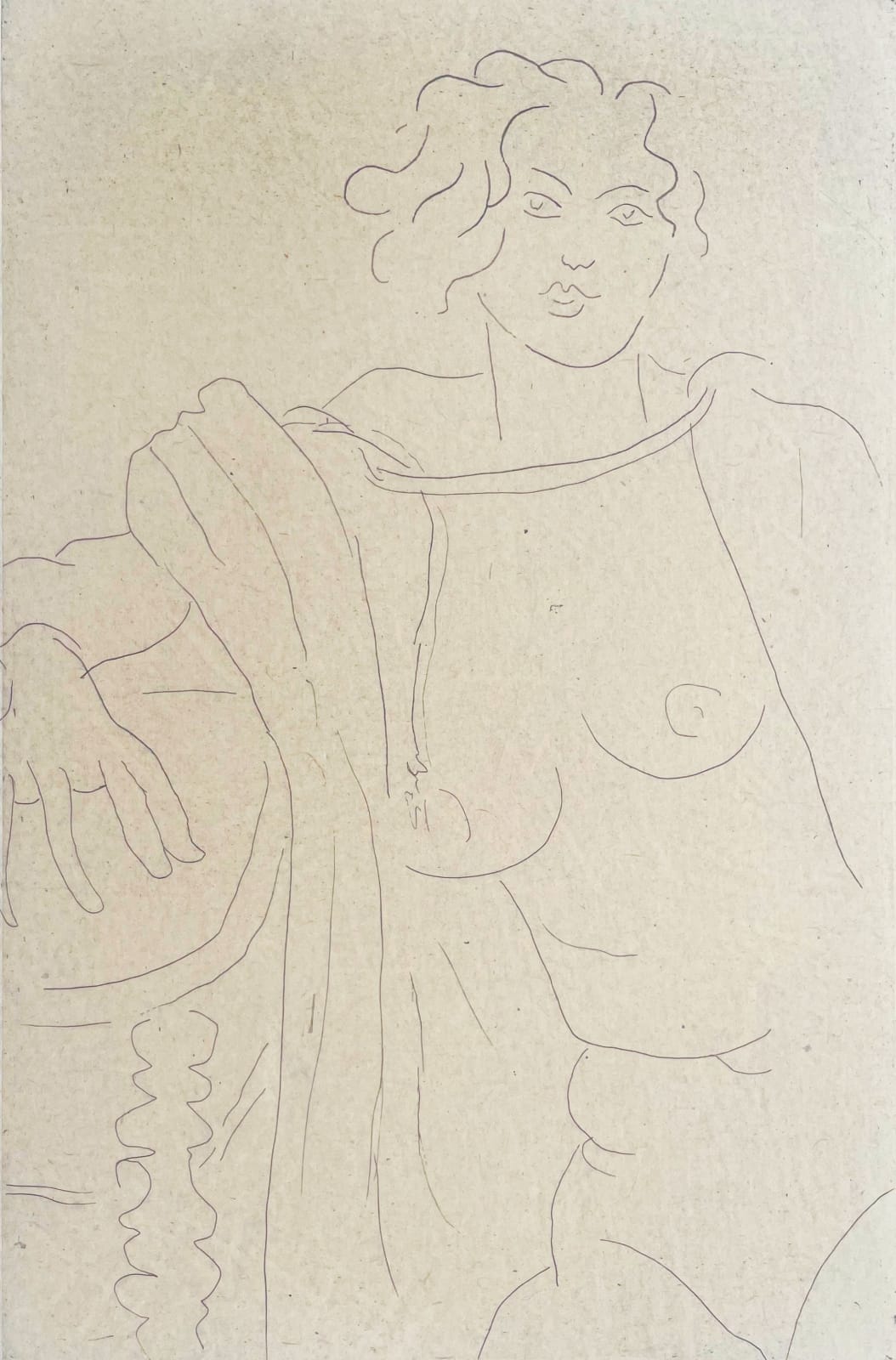 HENRI MATISSE, Seated Figure, with Right Arm Resting on a Table Reading | Figure assise, le bras droit appuyé sur une table, 1929