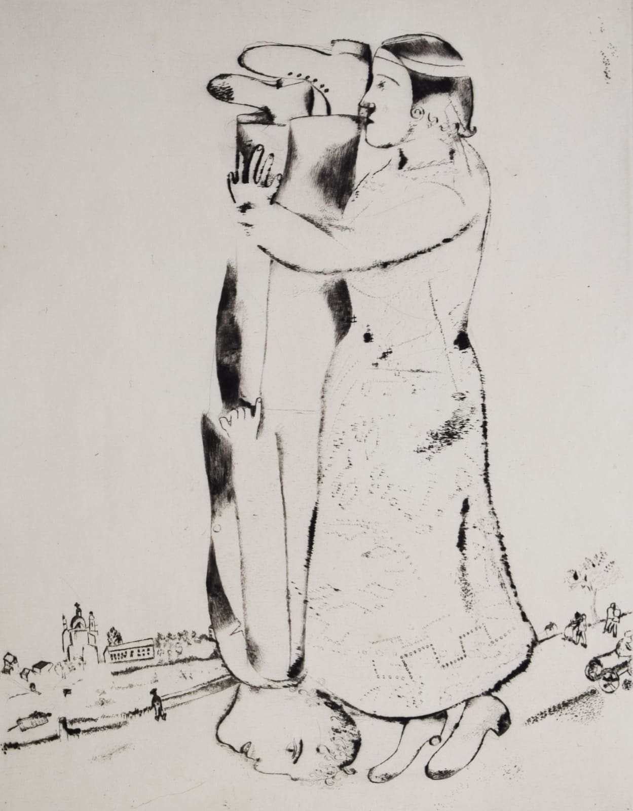 MARC CHAGALL, The Lovers from: My Life | Die Liebenden: Mein Leben, 1922/23