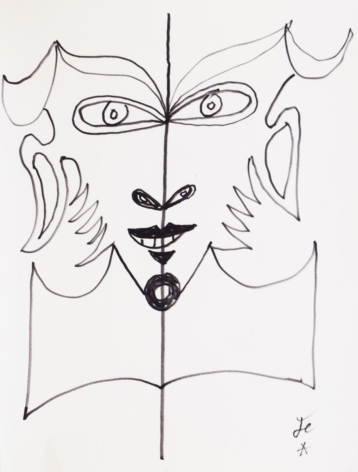 JEAN COCTEAU, Decorative Figure, 1963