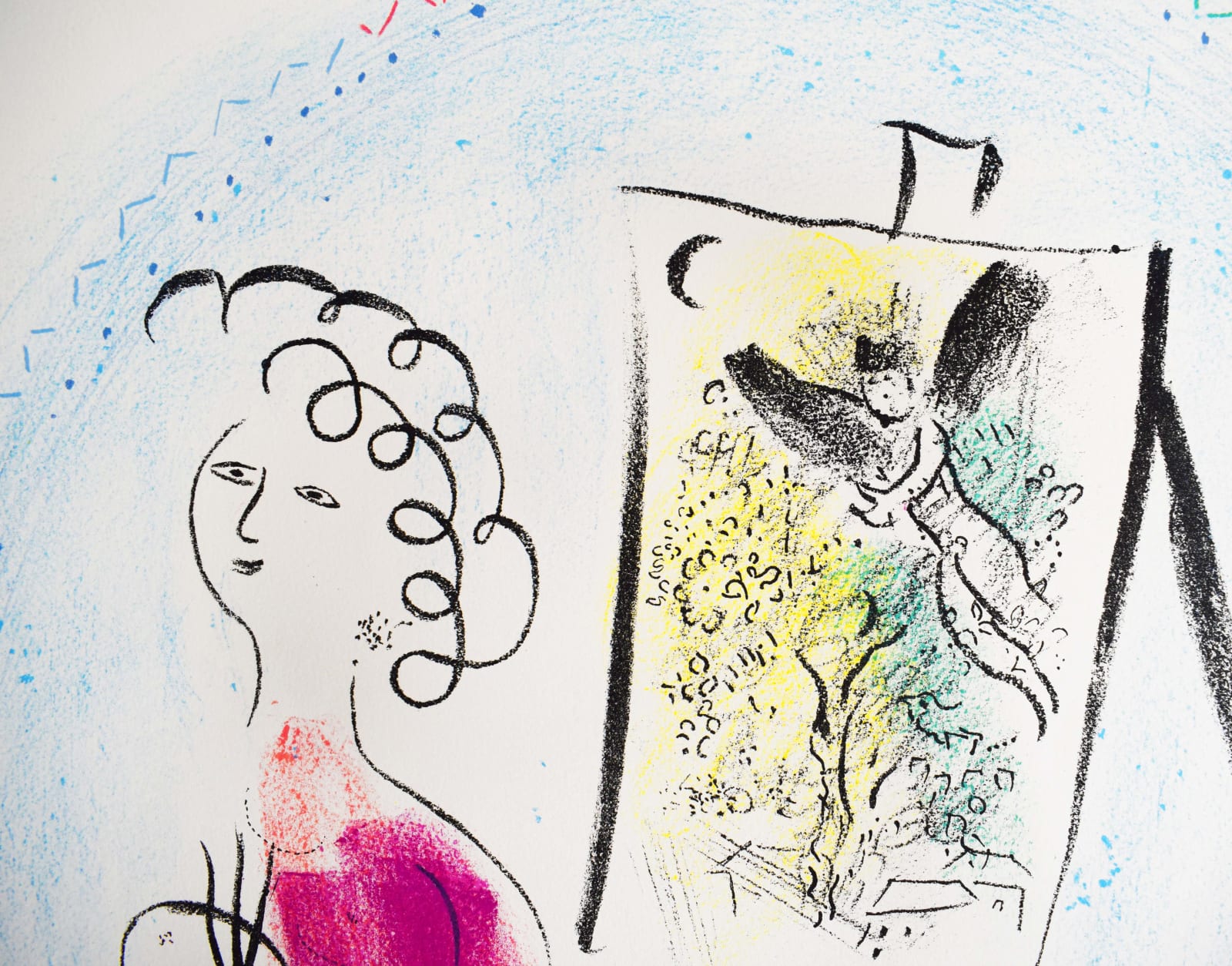 MARC CHAGALL, The Easel | Le Chevalet, 1969