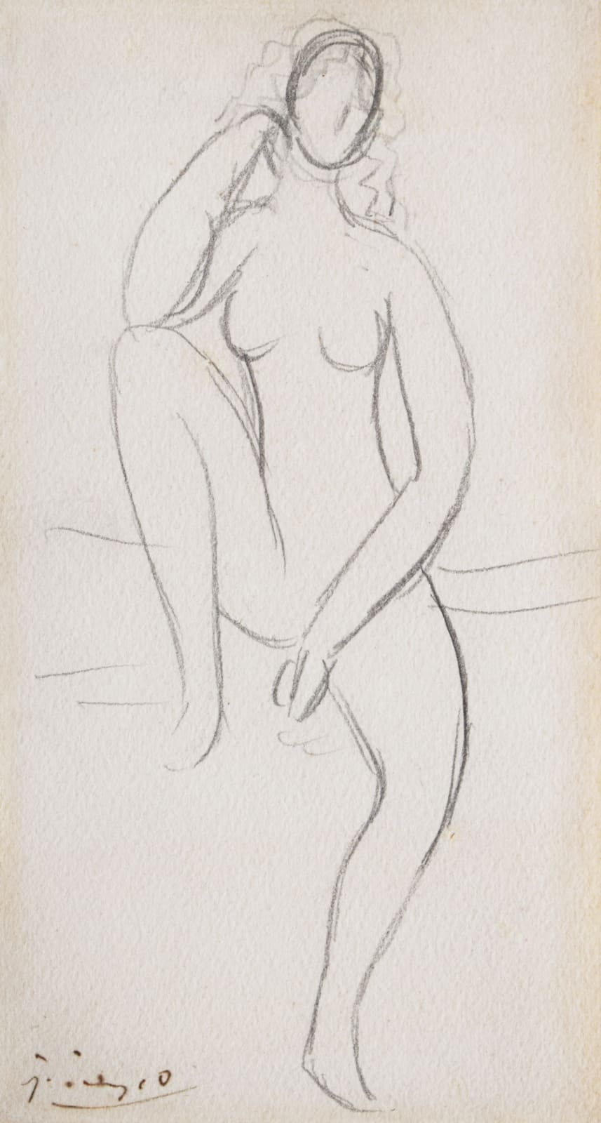 PABLO PICASSO, Seated Nude | Nu assis, circa 1922