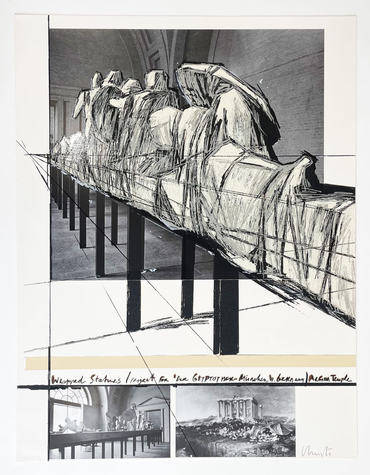 CHRISTO, Wrapped Statues, Project for Die Glyptothek, München, from: Seoul Olympic Games, 1988