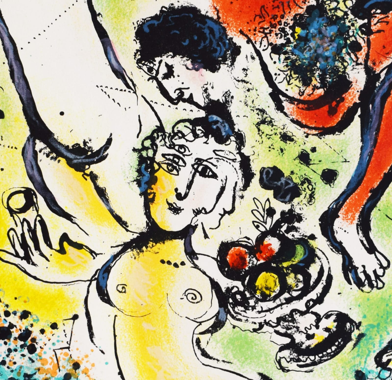 MARC CHAGALL, Take up again, muses… Theocritus, from: In the Land of the Gods| Reprenez muses…Theocritus: Sur la Terre des Dieux, 1967