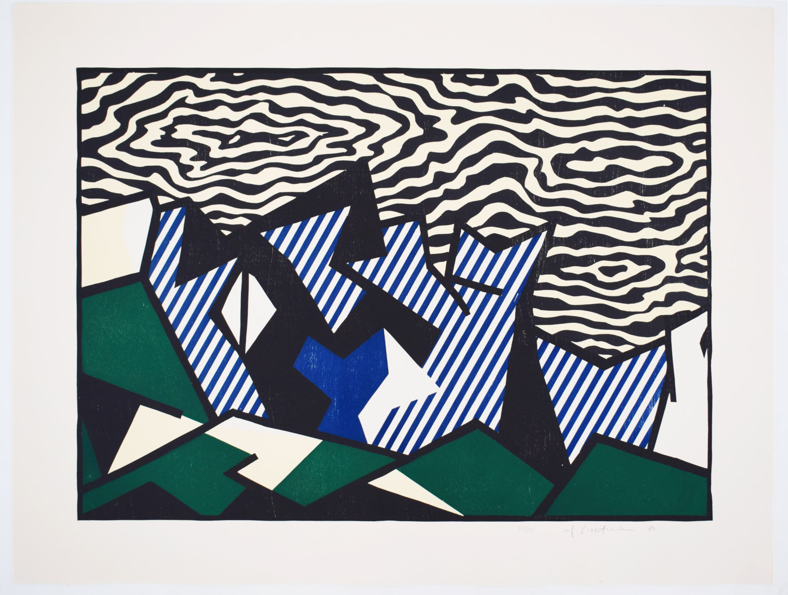ROY LICHTENSTEIN, Morton A. Mort, from: Expressionist Woodcut Series, 1980