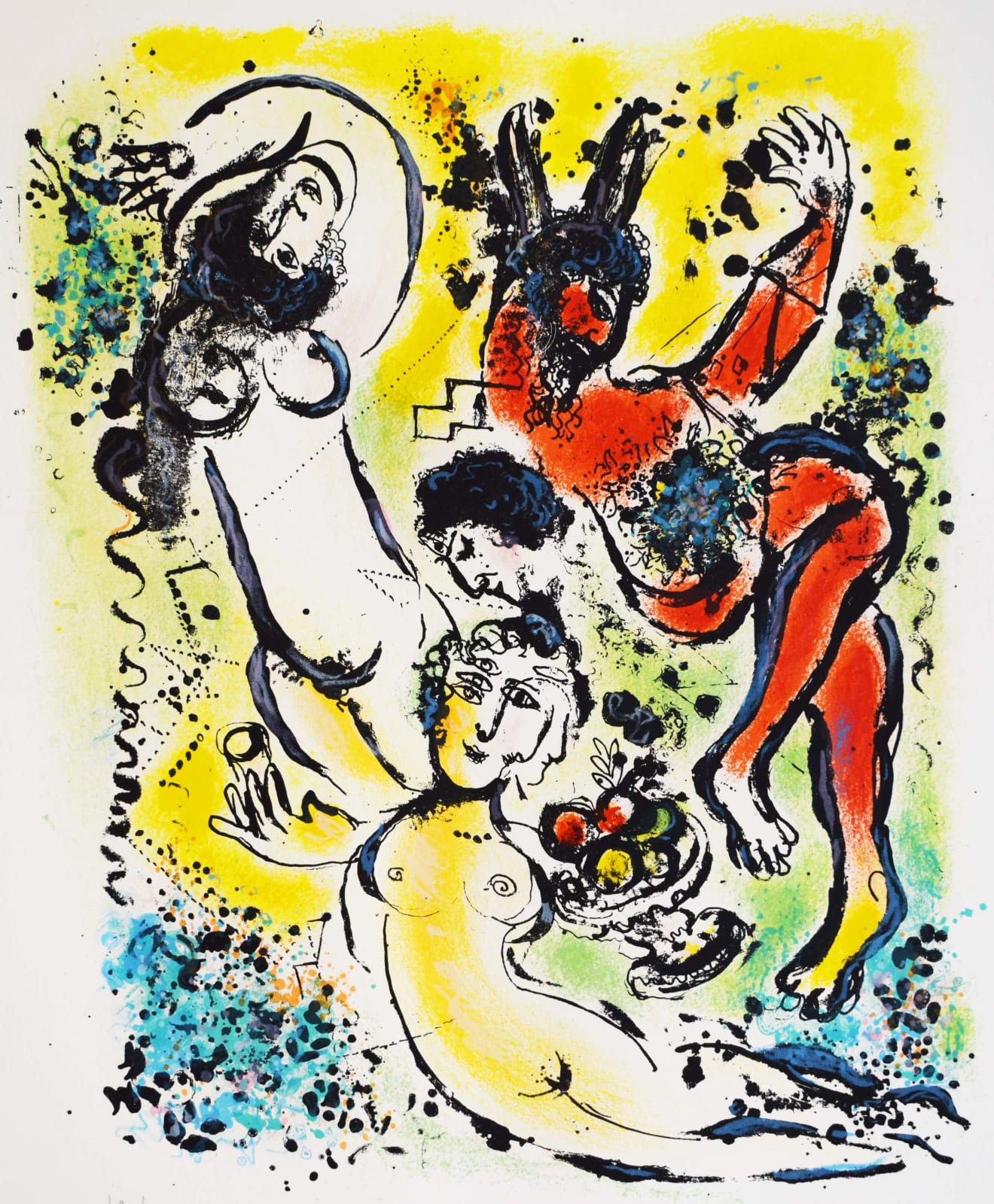 MARC CHAGALL, Take up again, muses… Theocritus, from: In the Land of the Gods| Reprenez muses…Theocritus: Sur la Terre des Dieux, 1967