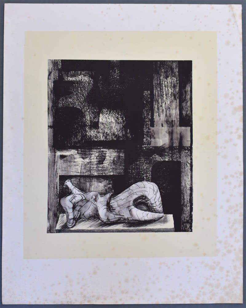 HENRY MOORE, Reclining Figure Architectural Background II, 1977