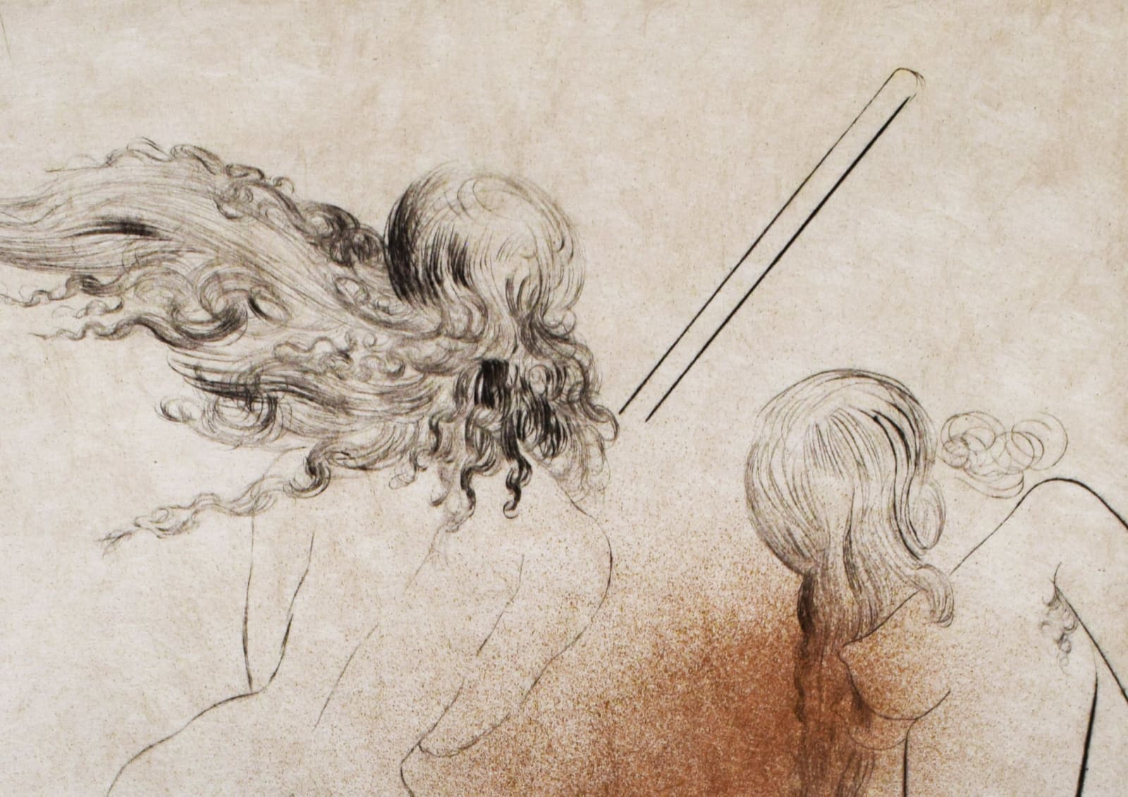 SALVADOR DALÍ, Witches with Broom, from: Faust (Walpurgis Night), 1968/69