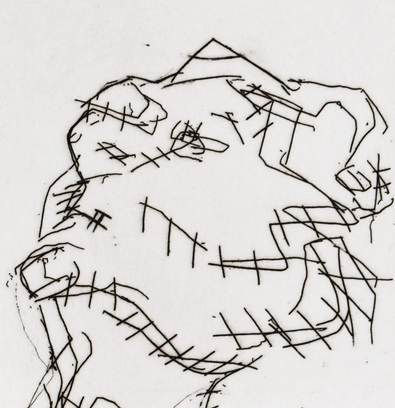 FRANK AUERBACH, Reclining Head of Julia, 1998