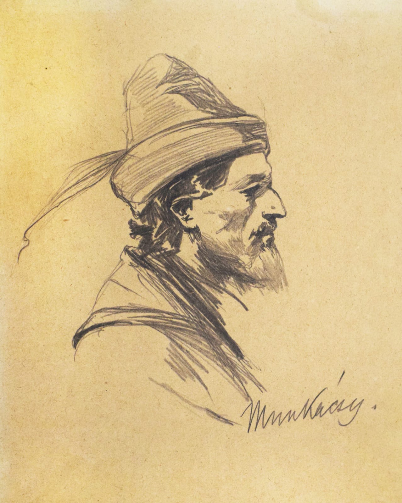 MIHÁLY VON MUNKÁCSY, Study for Árpád
