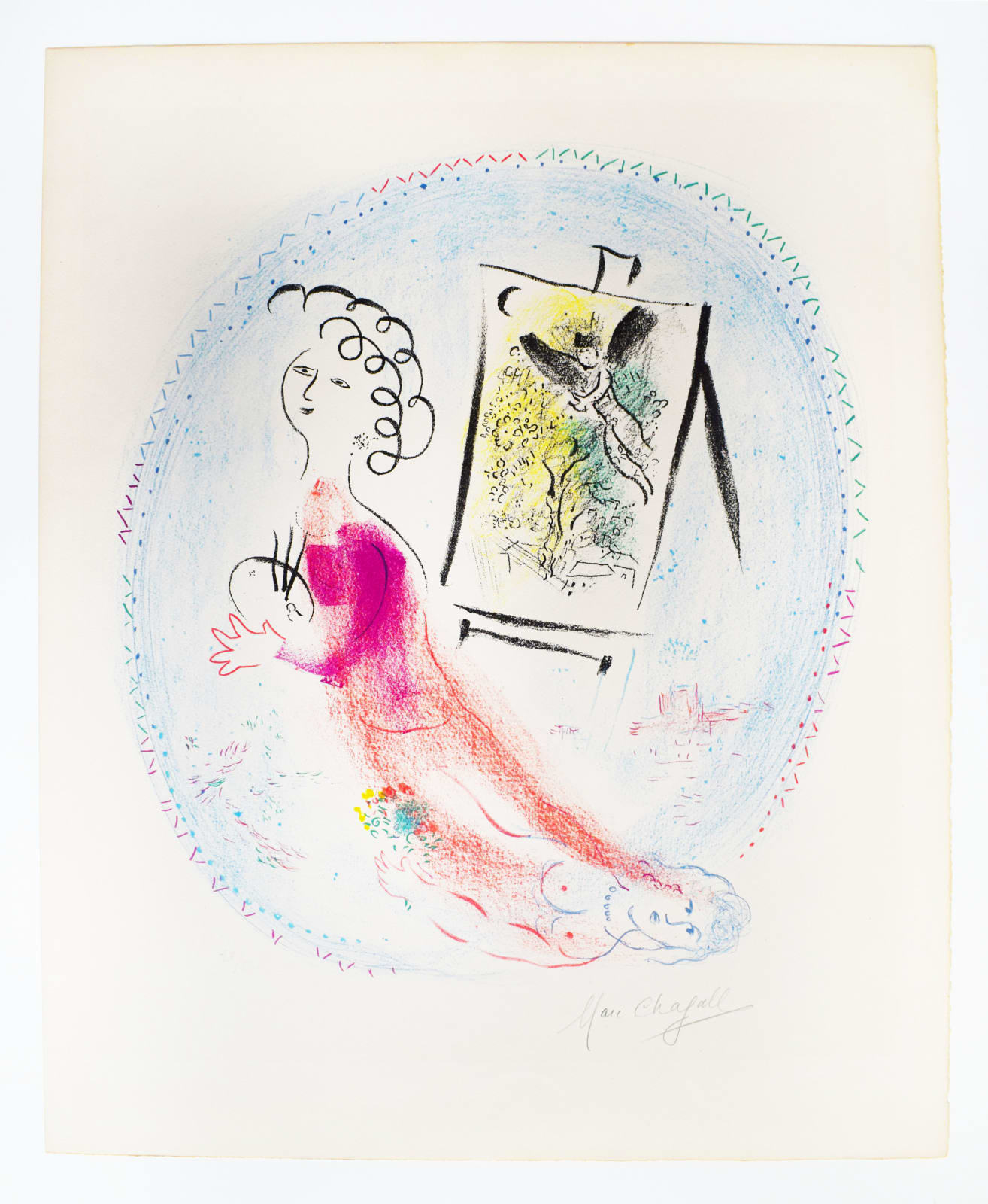MARC CHAGALL, The Easel | Le Chevalet, 1969