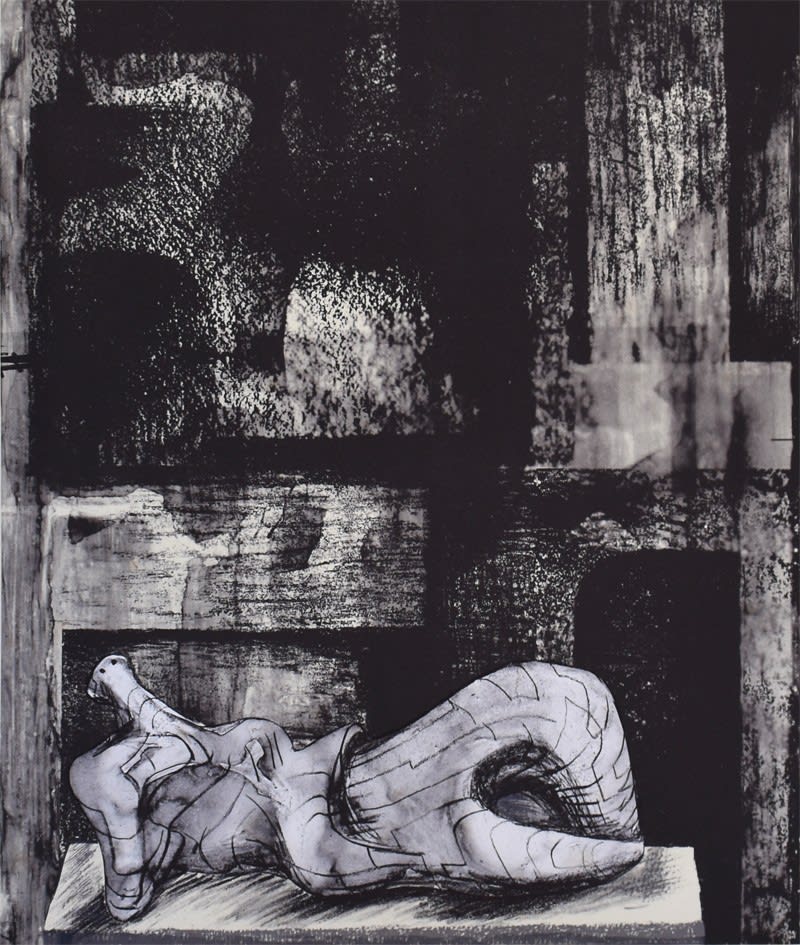 HENRY MOORE, Reclining Figure Architectural Background II, 1977