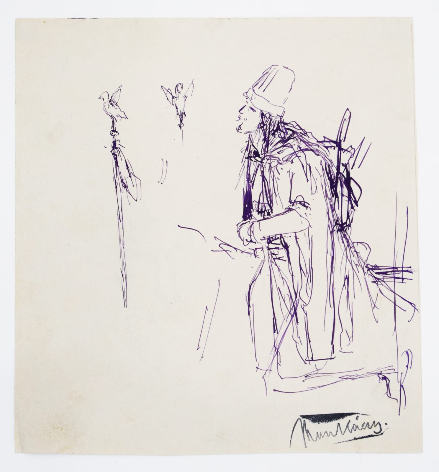 MIHÁLY VON MUNKÁCSY, Sketch for Conquest (Honfoglalás)