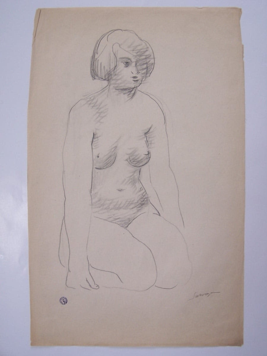 LEOPOLD SURVAGE, Nude Woman on her Knees, ca. 1920