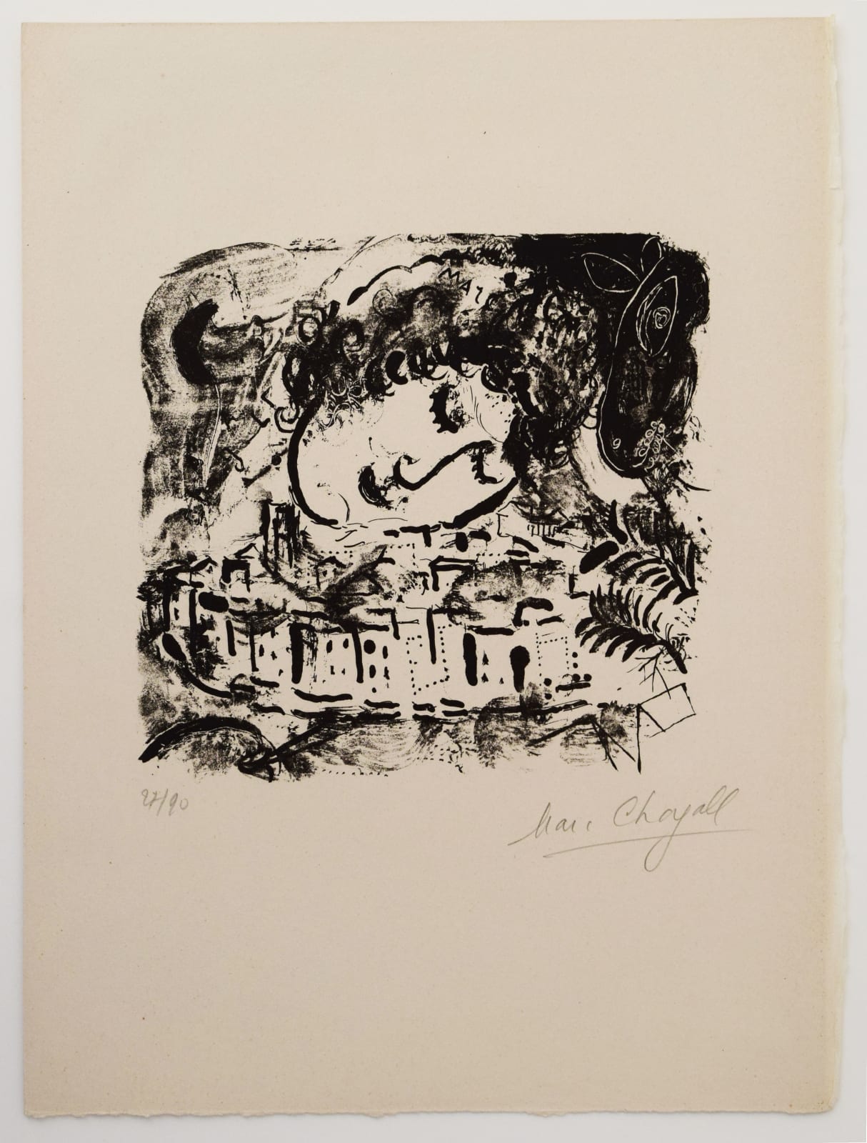 MARC CHAGALL, The Village, from: Chagall: Jacques Lassaigne, 1957