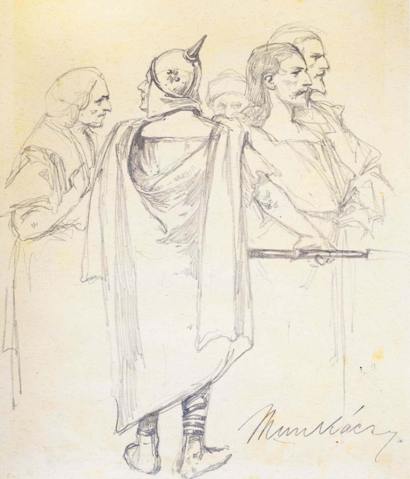 MIHÁLY VON MUNKÁCSY, Study for Christ before Pilate (XI)
