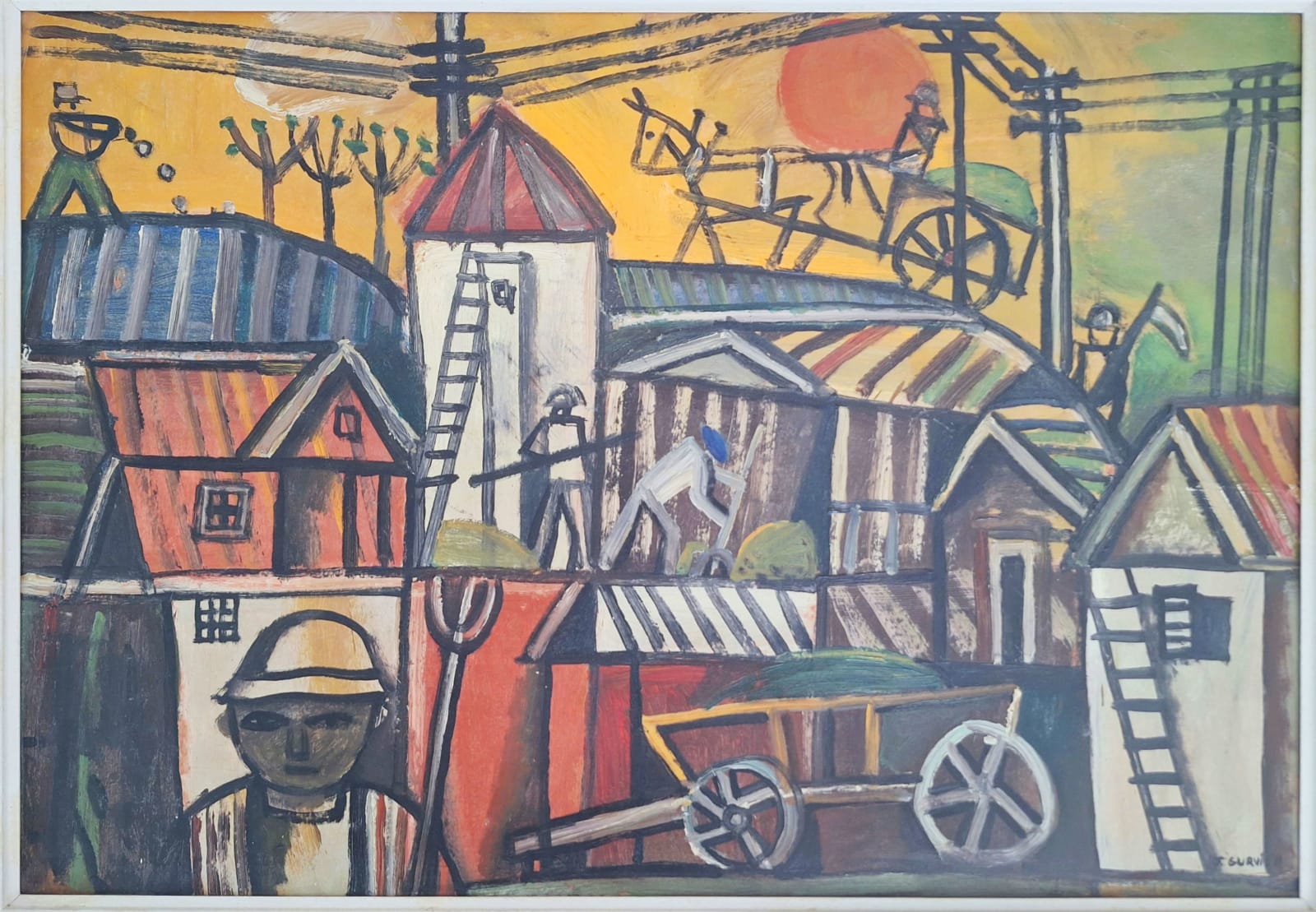 JOSE GURVICH, Sunrise in Kibbutz Ramot Menashe, 1964