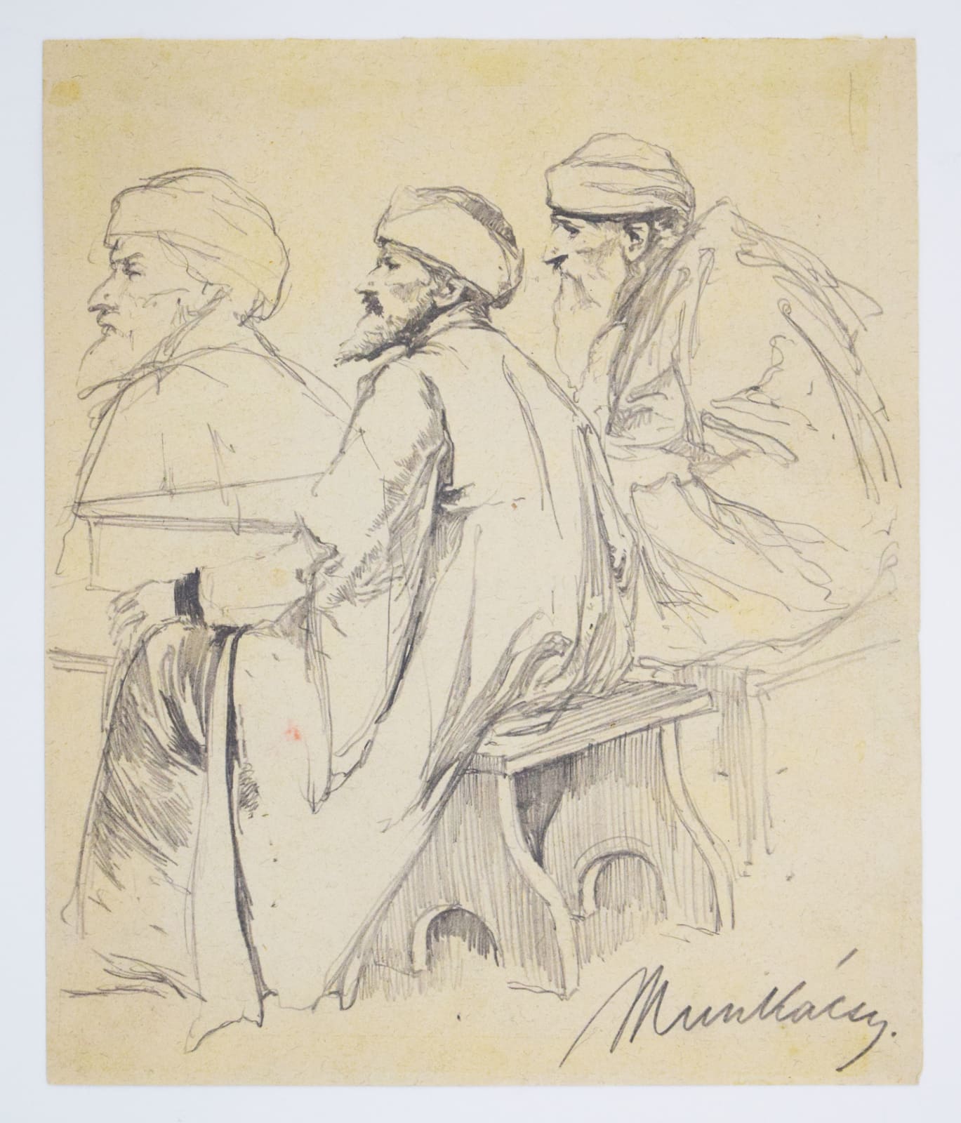 MIHÁLY VON MUNKÁCSY, Study for Christ before Pilate (XIV)