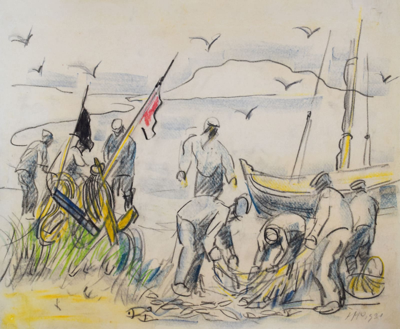 HERMANN MAX PECHSTEIN, Return of the Fishermen | Rückkehr der Fischer, 1931