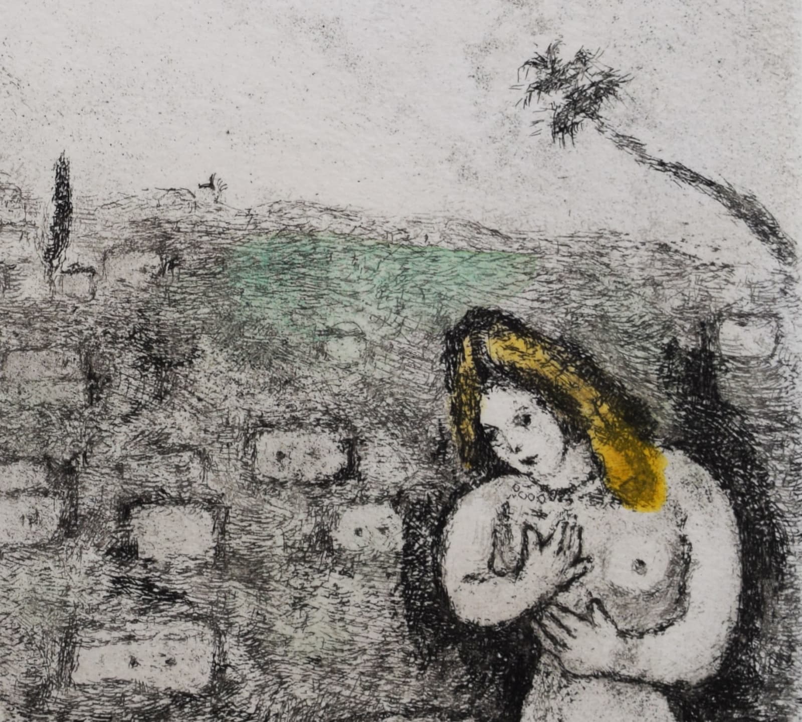 MARC CHAGALL, David and Bathsheba, from: The Bible, 1956