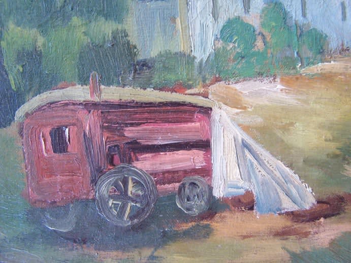 ADOLPHE FEDER, Village Landscape with Carriage, ca. 1930