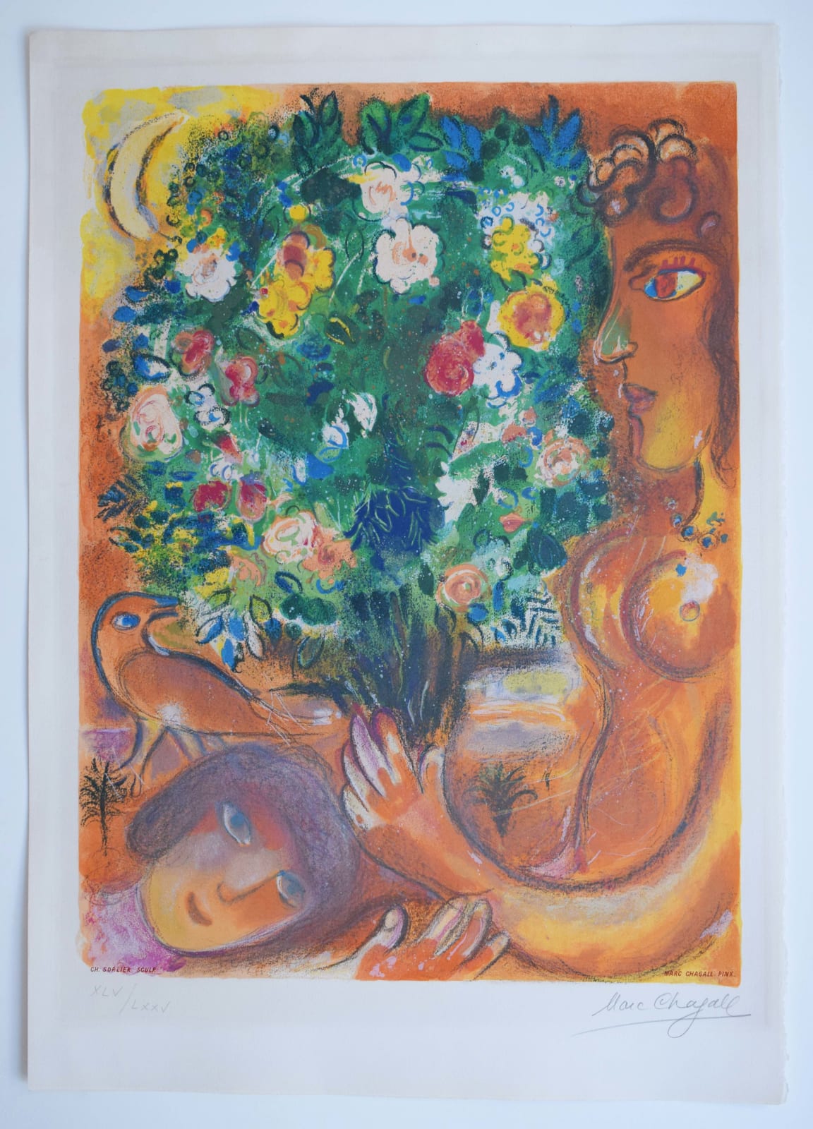 (After) MARC CHAGALL, Woman with Bouquet | Femme au Bouquet, 1964