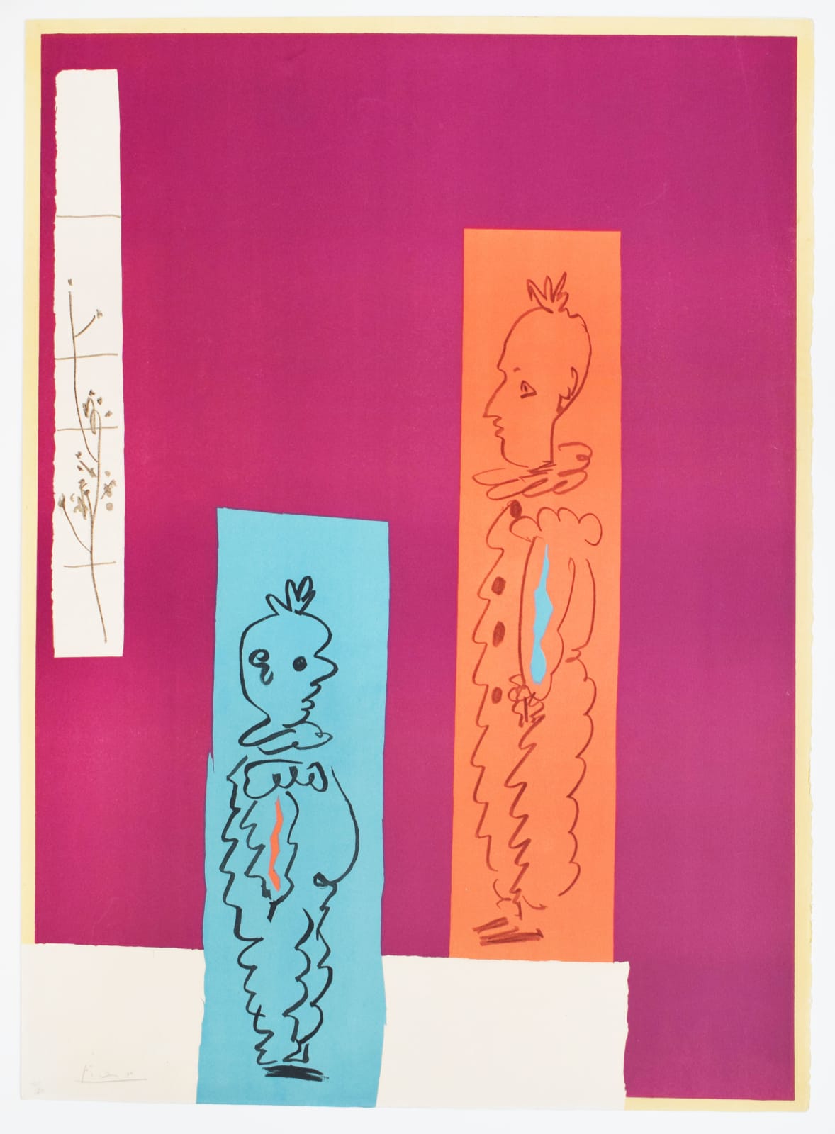 PABLO PICASSO, Two Clowns | deux clowns, 1954