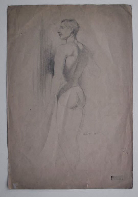 LASZLO HEGEDUS, Male Nude from Behind