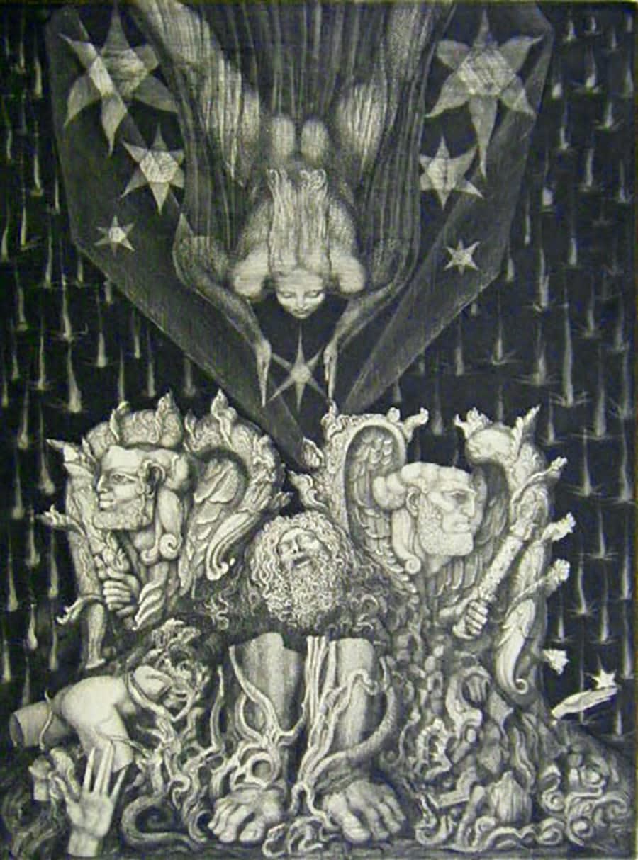 ERNST FUCHS, Adam's Destruction and Promise | Adams Zerstorung und Verheissung, 1969
