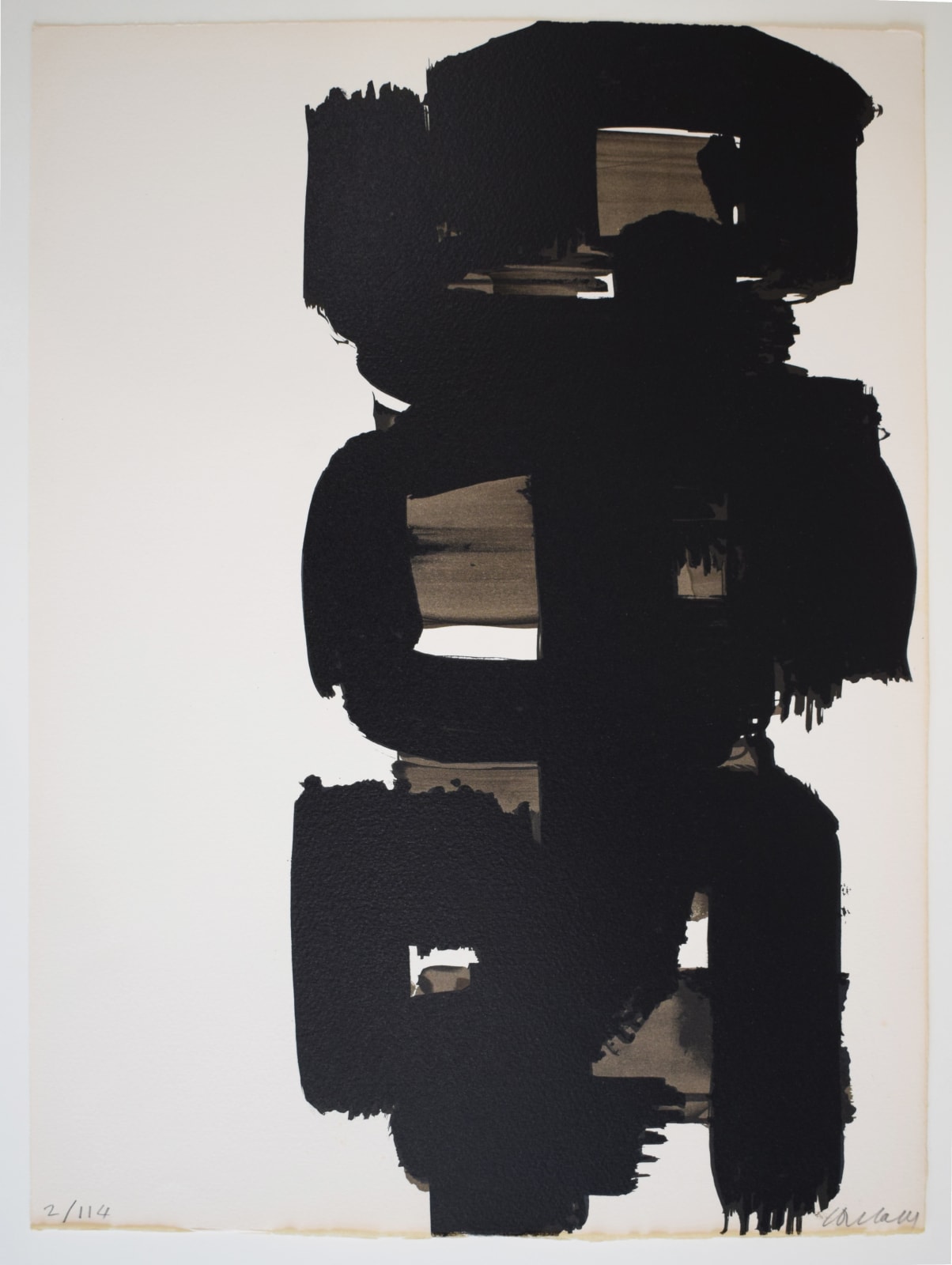 PIERRE SOULAGES, Lithograph no.18 from: The Skin of Things | Lithographie n°18 from La peau des choses, 1968