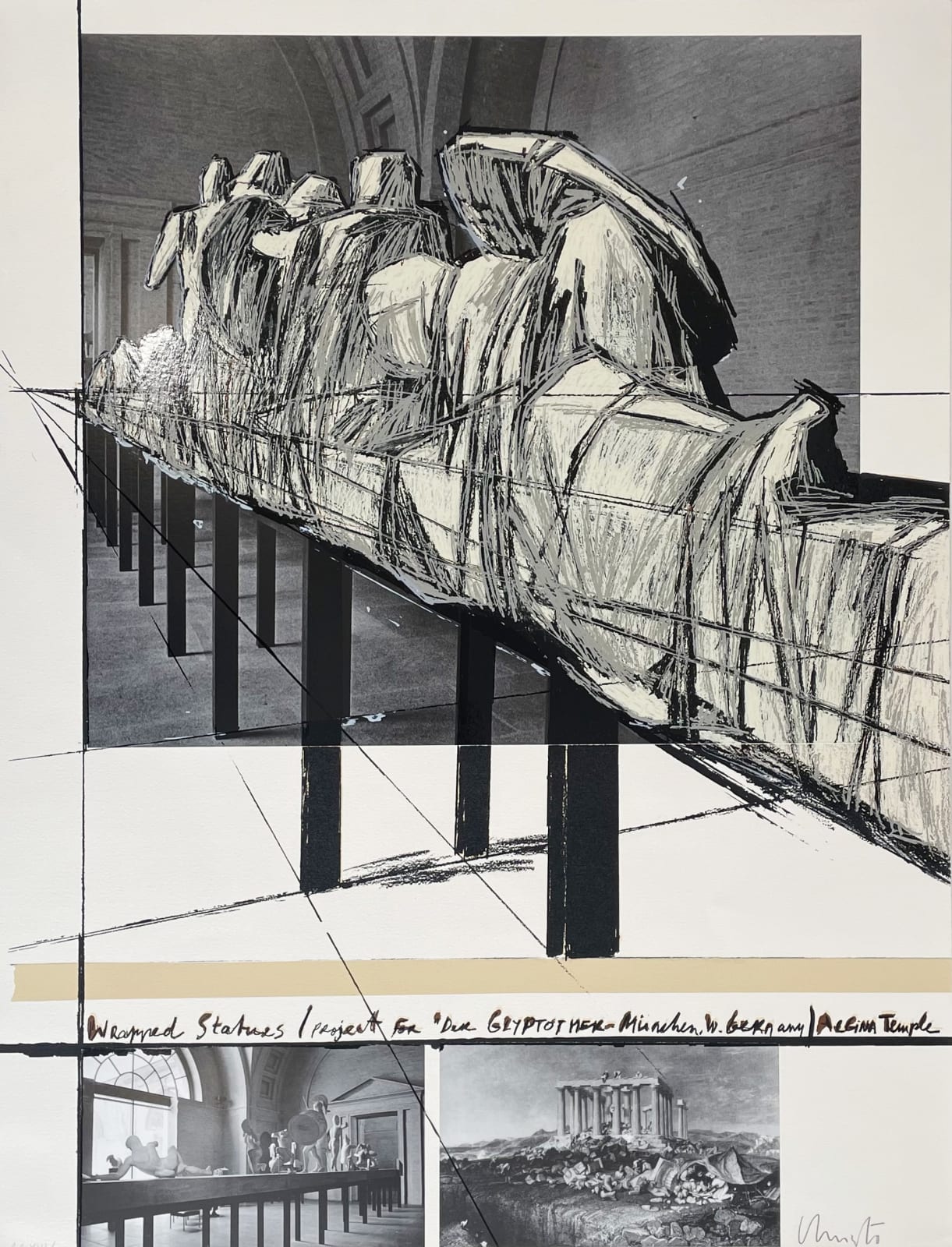 CHRISTO, Wrapped Statues, Project for Die Glyptothek, München, from: Seoul Olympic Games, 1988