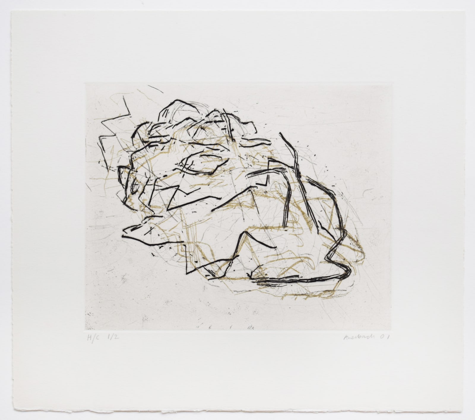 FRANK AUERBACH, Julia Asleep, 2001