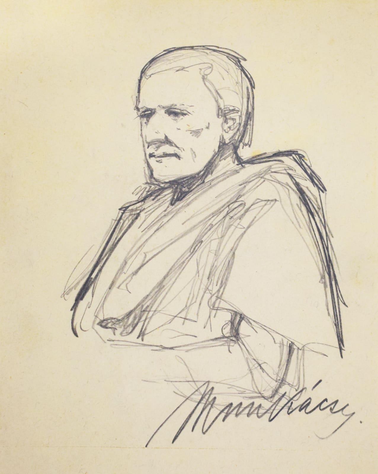 MIHÁLY VON MUNKÁCSY, Study for Christ before Pilate (XII)