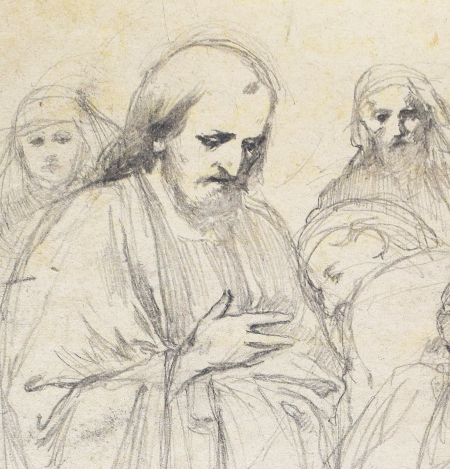 MIHÁLY VON MUNKÁCSY, Study for Christ before Pilate (III)