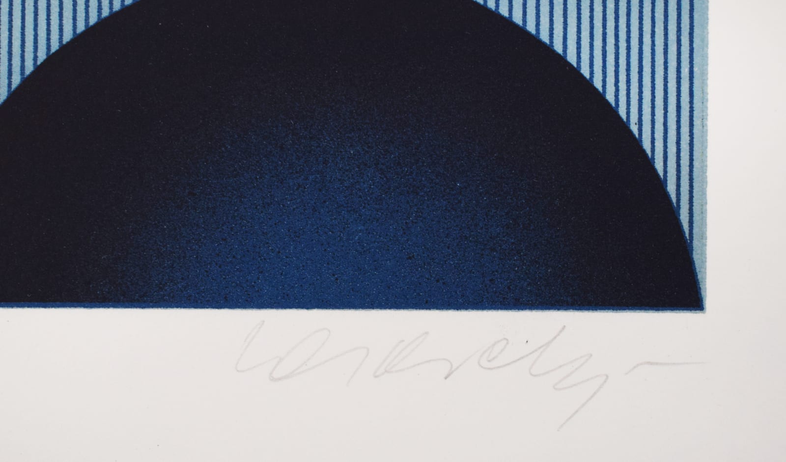 VICTOR VASARELY, Blue Study, from: The Discourse on Method | Étude bleue: Le discours de la méthode, 1969