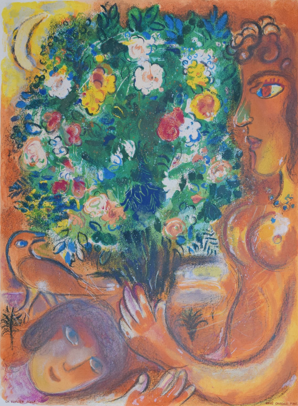 (After) MARC CHAGALL, Woman with Bouquet | Femme au Bouquet, 1964